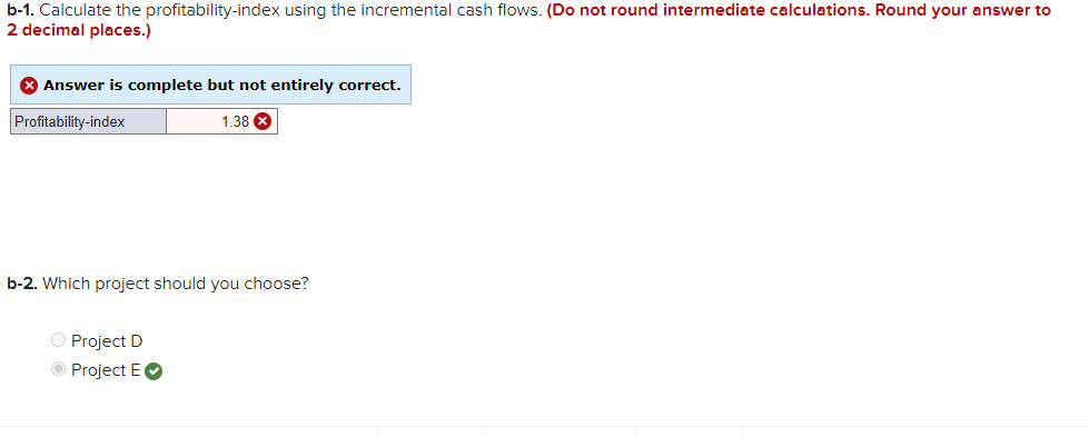 A AND B) Consider the following projects: Assume that the projects are