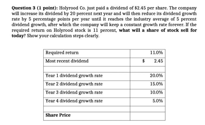 please provide a detailed solution. use a calculator approach if poosible Question