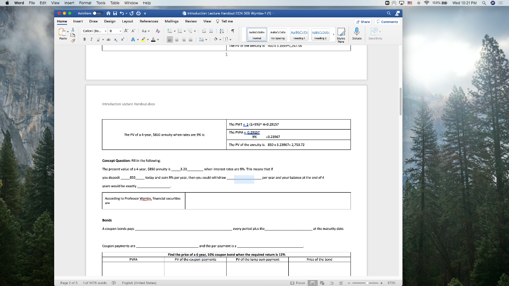  0 Word File Edit View Insert Format Tools Table Window Help