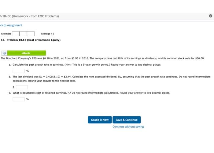  h 10-CC (Homework - from EOC Problems) ck to Assignment Attempts