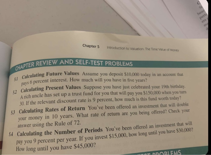  hear perti Chapter 5 Introduction to Valuation: The Time Value of