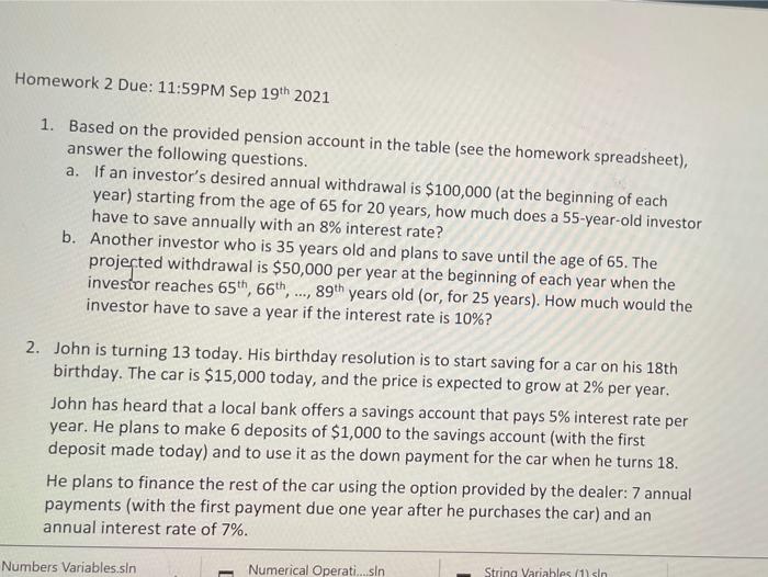 Any help on tgese questions would be appreciated Homework 2 Due: 11:59PM