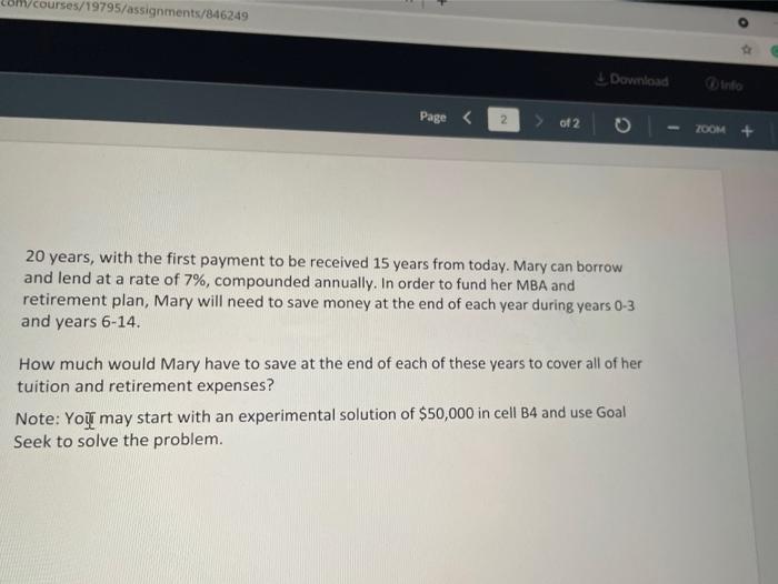 table (see the homework spreadsheet), answer the following questions. a. If an