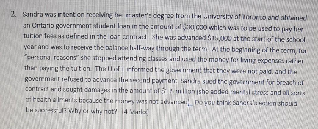  Please answer these ASAP 2. Sandra was intent on receiving her