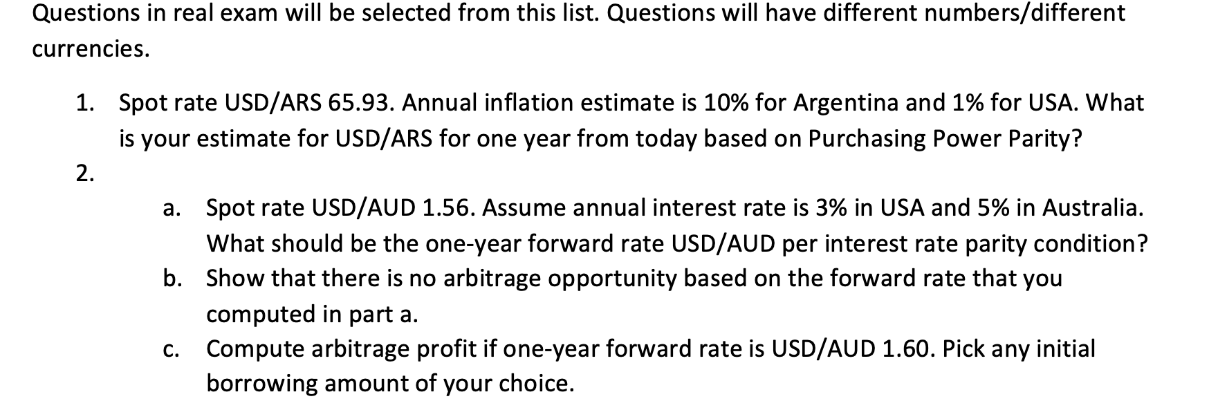  Questions in real exam will be selected from this list. Questions