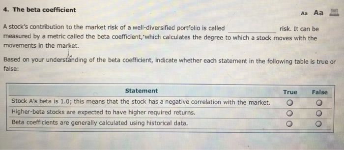  Blank 1 options: Relevant Unsystematic Which ones are true or false?
