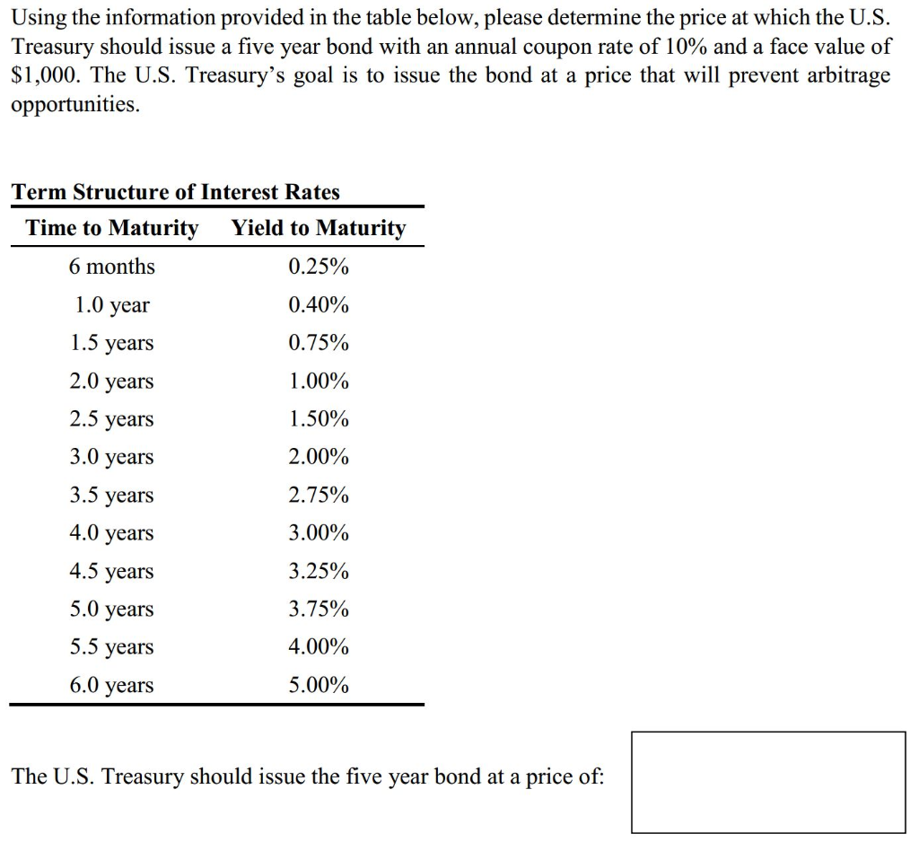  Using the information provided in the table below, please determine the