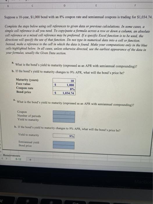  ic D E Suppose a 10-year, $1,000 bond with an 8%