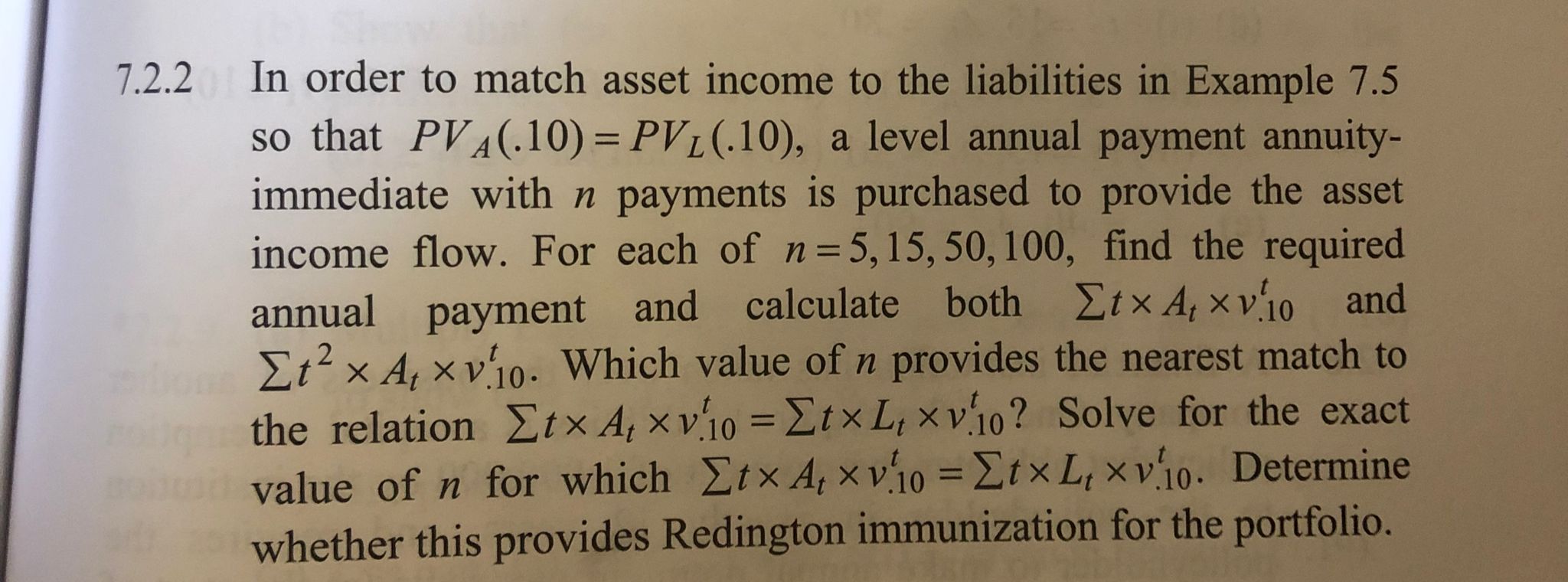 Example 7.5: Answer: Please show the formulas if you use excel. Upvote