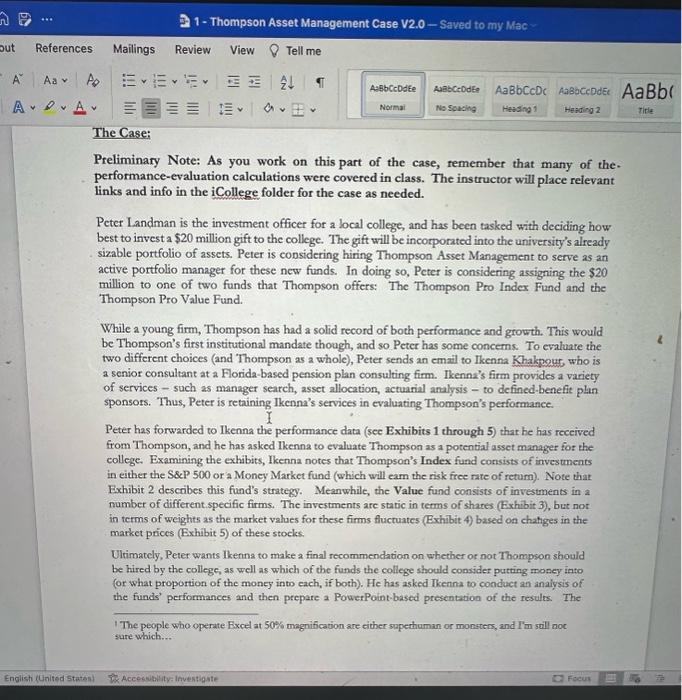 please answer the questions under "task" in excell, thank you! Preliminary Note: