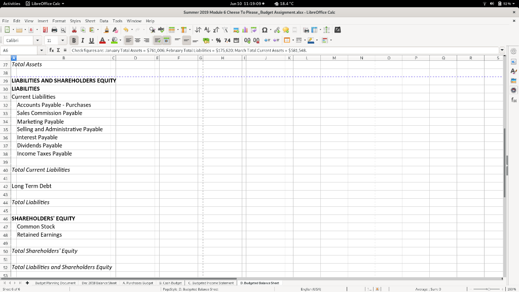 Please complete the four budget documents requested on Worksheet Tabs A, B,
