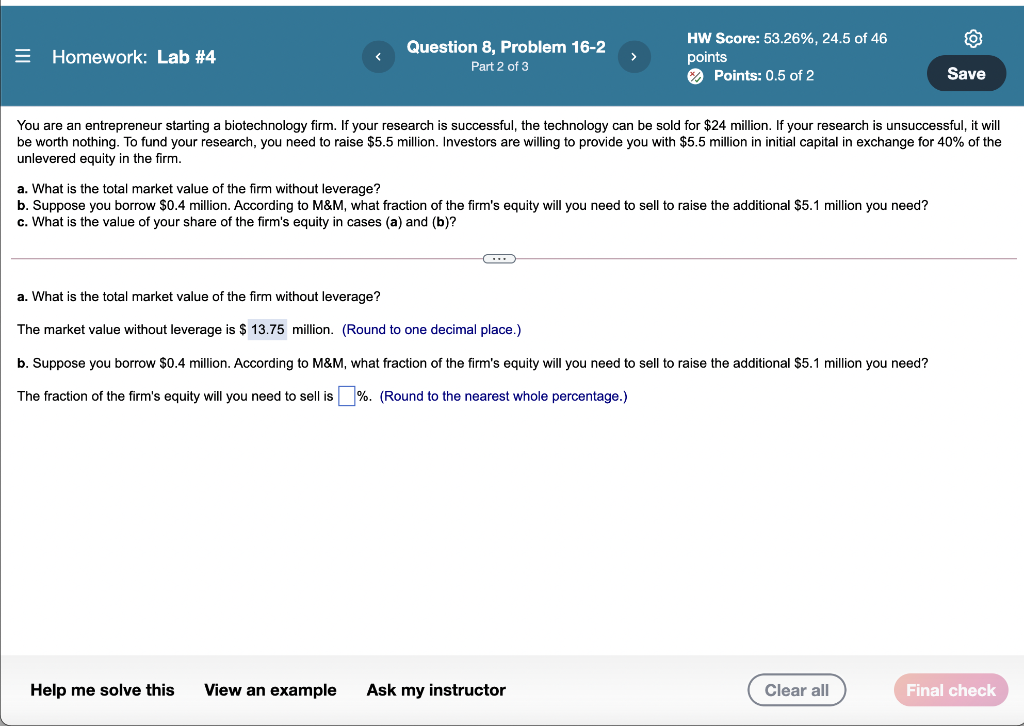  O = Homework: Lab #4 Question 8, Problem 16-2 Part 2