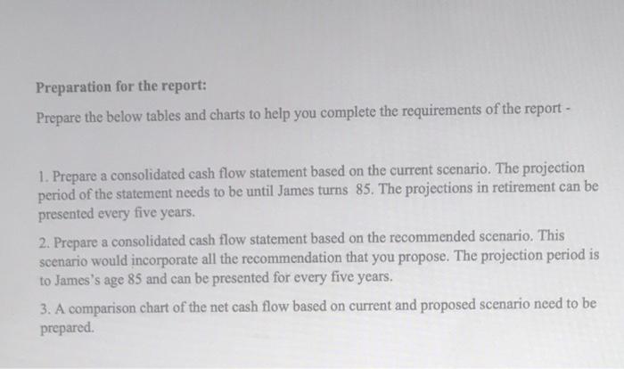 creating a recommendation Case study James and Gina are married and have