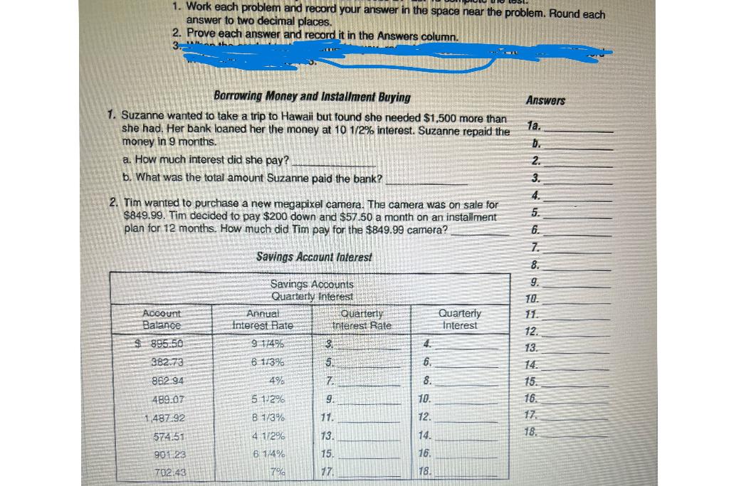 i need to solve each problem in these 2 pages from 1