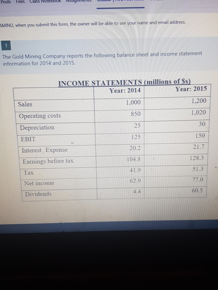 use the first table to answer all questions use the first
