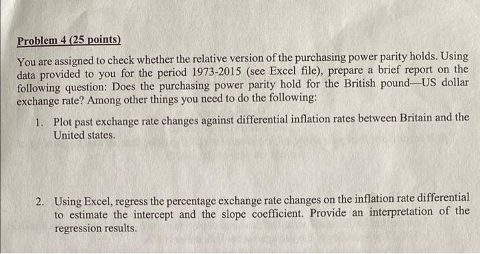  Problem 4 (25 points) You are assigned to check whether the