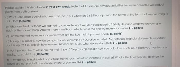 emergency please Please explain the steps below in your own words. Note