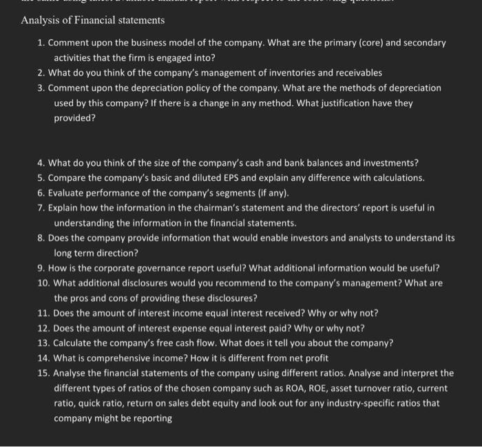 ans these question using ICT infotech as base business model Analysis of