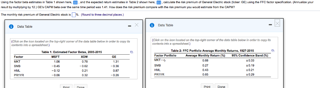  Using the factor beta estimates in Table 1 shown here, EEB,