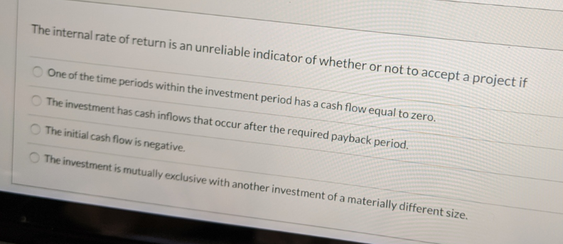 graph illustrates how the net present value of an investment is affected