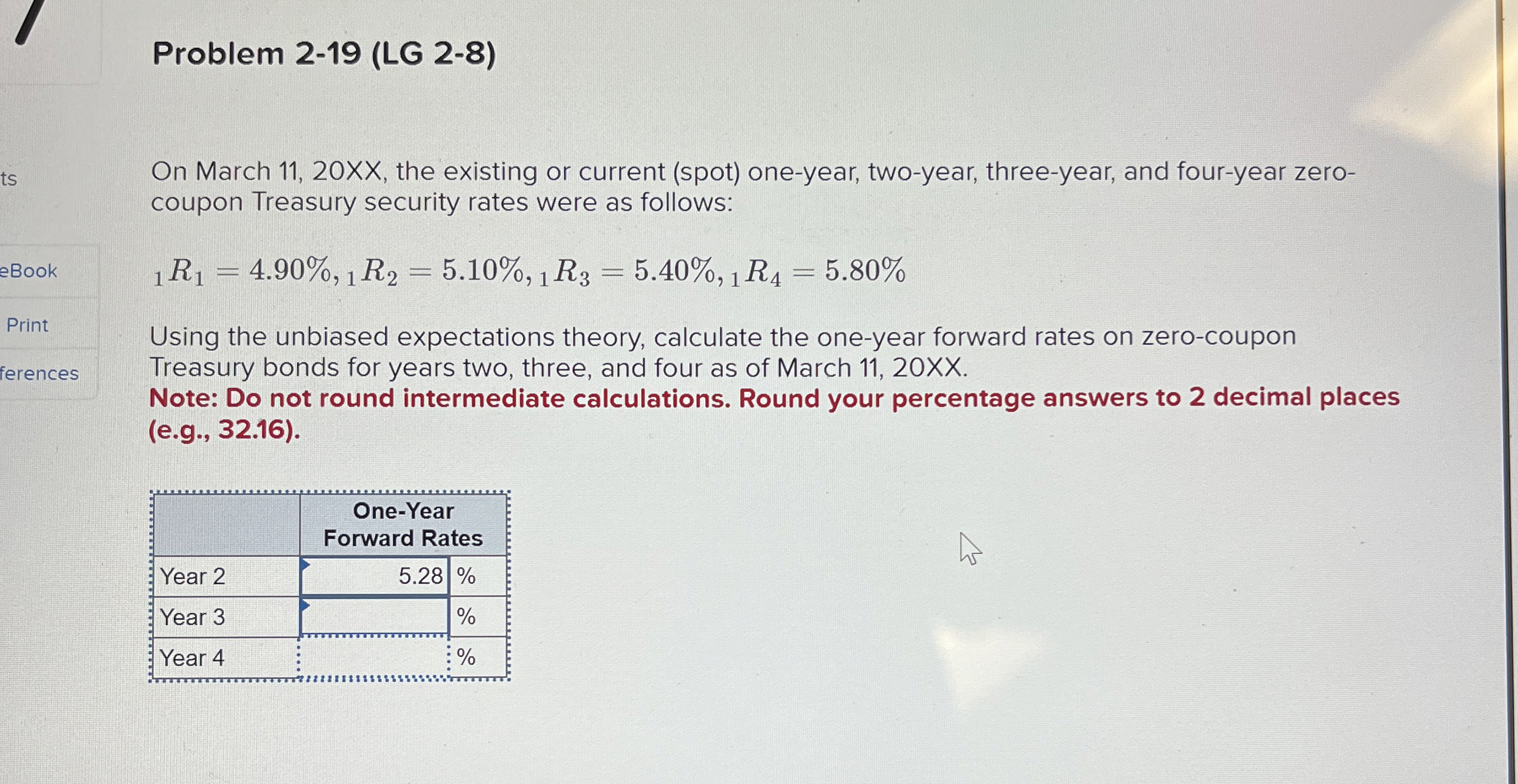  Problem 2-19(LG 2-8) On March 11,20XX, the existing or current (spot)