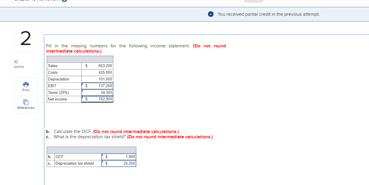 hi, please help me out with this problem You received partial credit