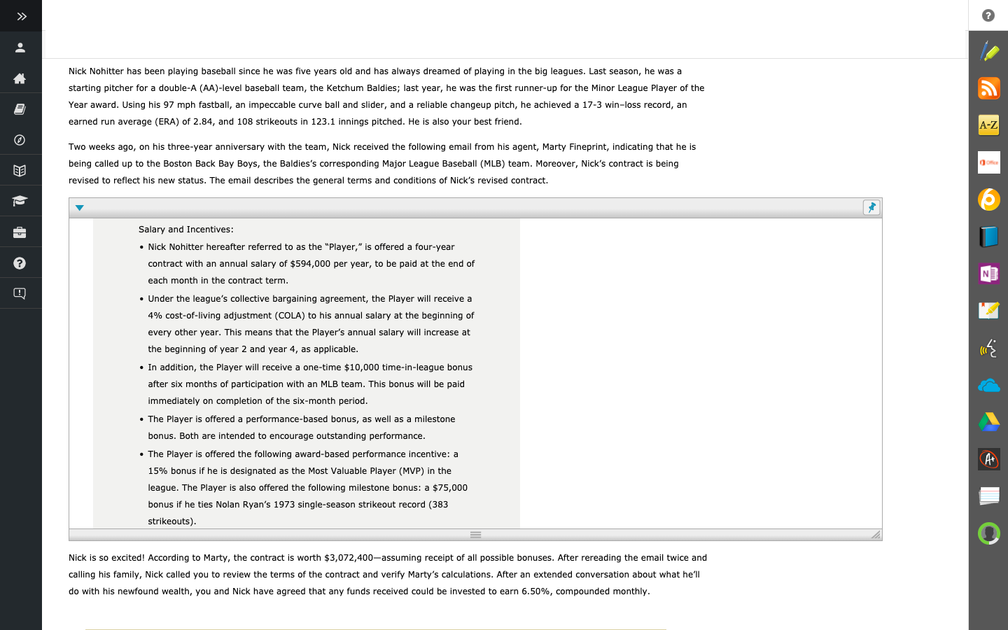  >> Nick Nohitter has been playing baseball since he was five