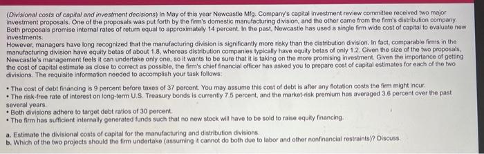 please please answer asap ! Thank you so much (Divisional costs of