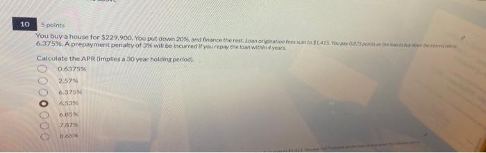 I need help with this question, 10 5 points You buy a