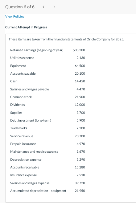  Current Attempt in Progress These items are taken from the financial