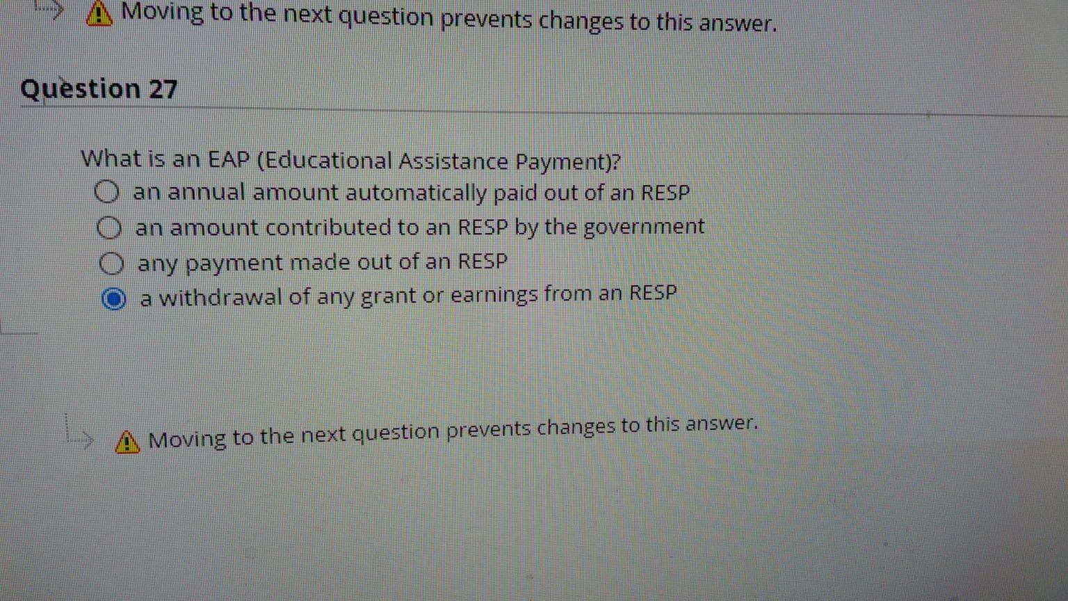 Moving to the next question prevents changes to this answer. Question
