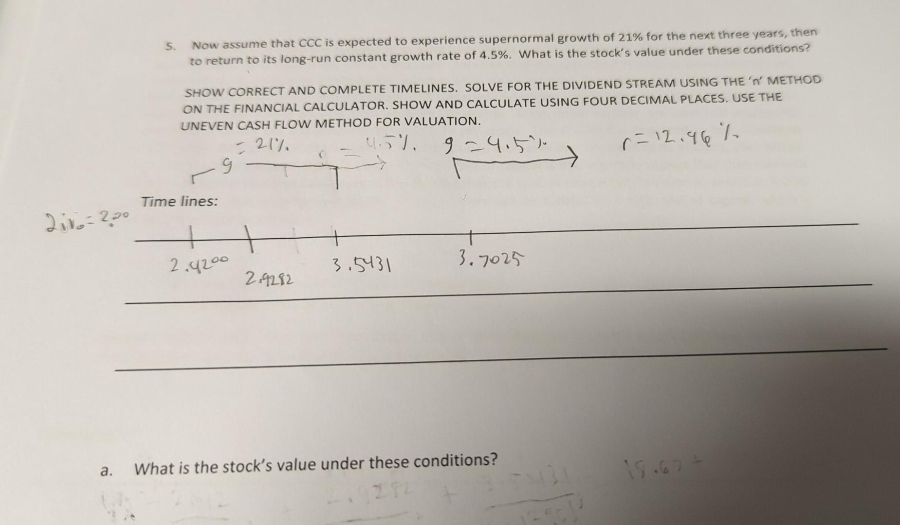  using the information given and the information on the timeline, please