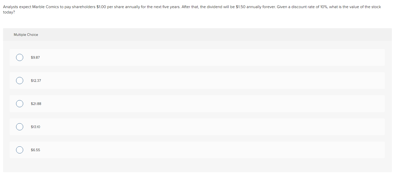  Analysts expect Marble Comics to pay shareholders $1.00 per share annually