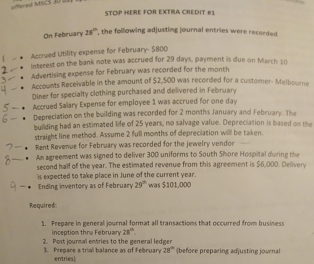 Need help making General Journal (Question 1) Side Notes 2-bank loan was