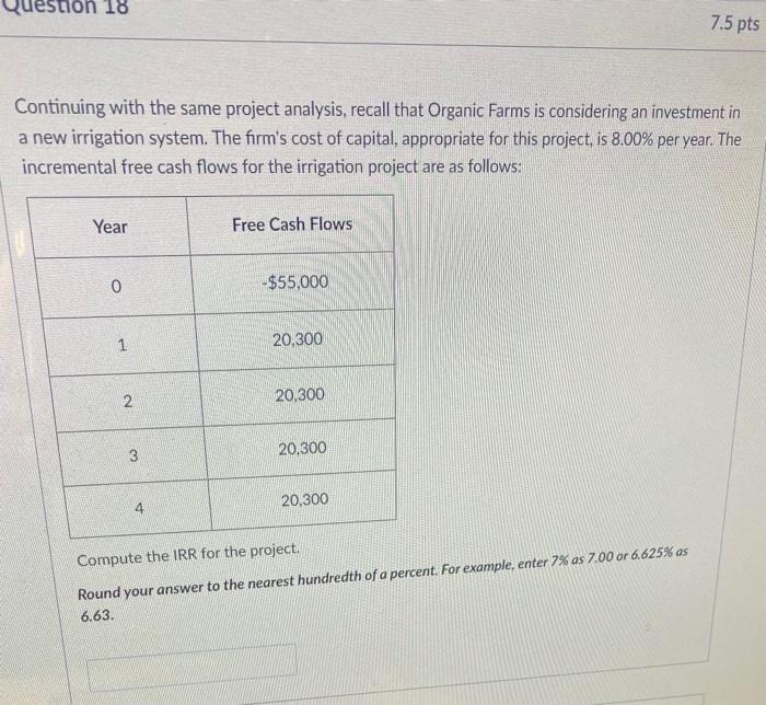 I need help, non 18 7.5 pts Continuing with the same project