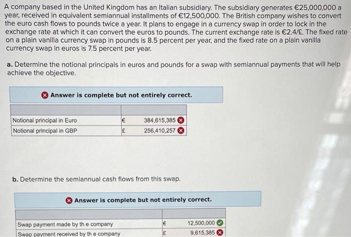 please answer incorrect ones A company based in the United Kingdom has