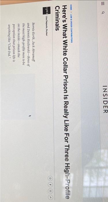 the article. Do you agree with the type of punishment? Do you