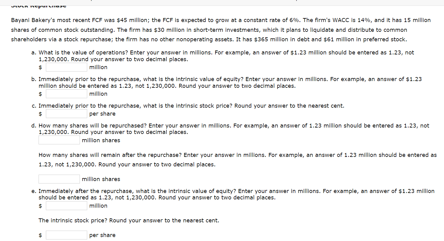 PleASE Answer all parts last tutor got all parts wrong. Bayani Bakery's