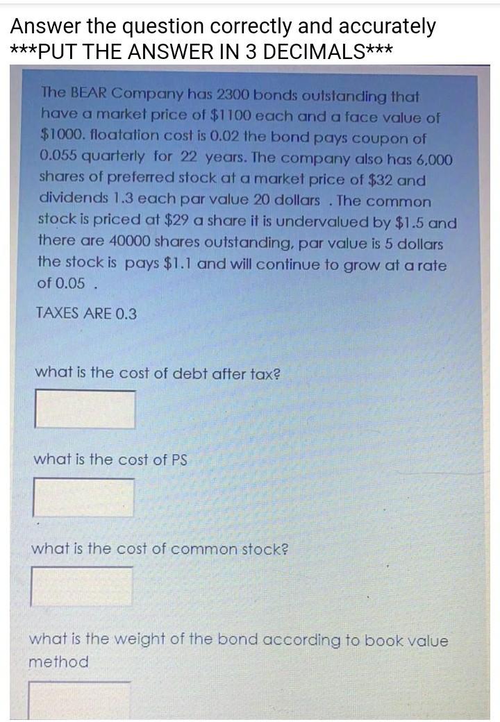 Answer the question correctly and accurately ***PUT THE ANSWER IN 3