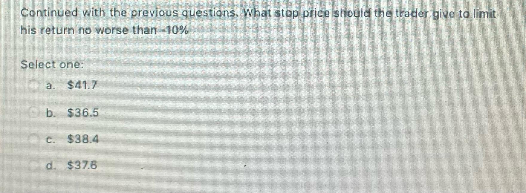 Stock Y at $40 per share. The interest rate on the loan