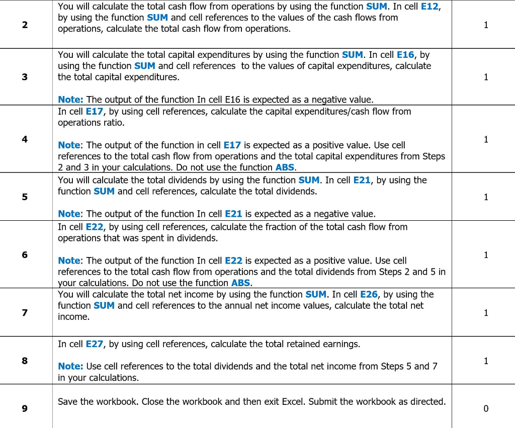 the total cash flow from operations over a period of five years;
