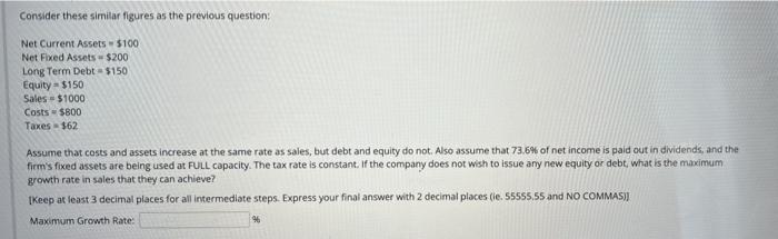 3 Consider these similar figures as the previous question: Net Current Assets