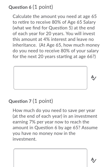  the answer to #5 is 80620.40. please answer 6 and 7.