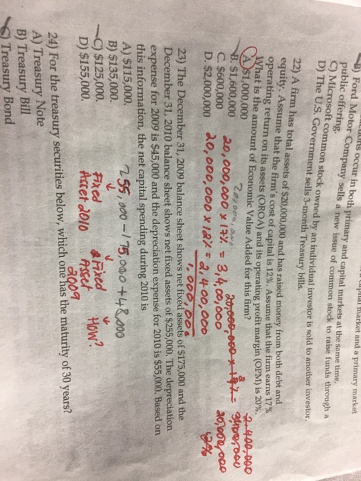  Question no. 23 B) duts occur in both primary and capital