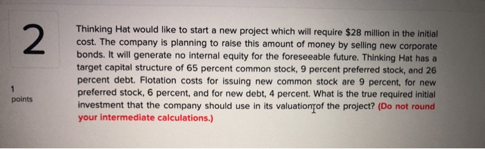  Thinking Hat would like to start a new project which will