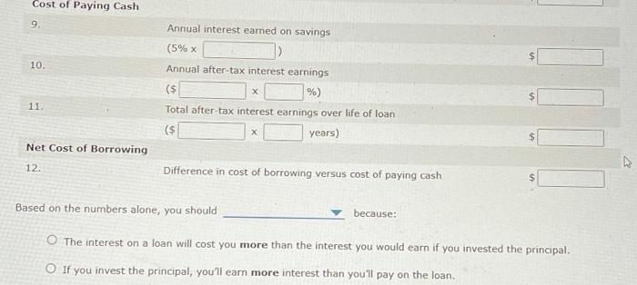 an installment loan to make the purchase and invest the cash you