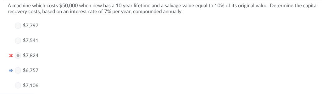 Please help! A machine which costs $50,000 when new has a 10