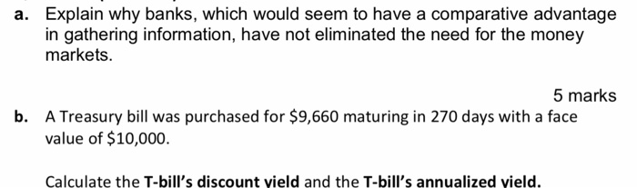 question 1 a. Explain why banks, which would seem to have a