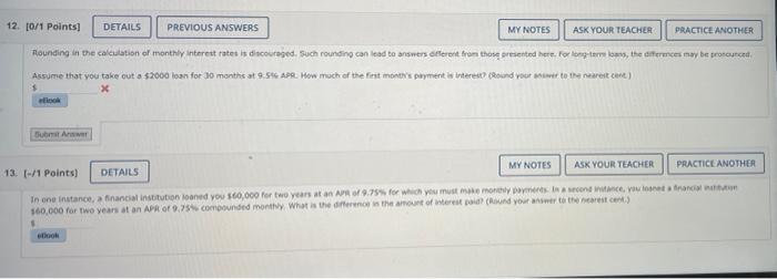  12. 10/1 Points! DETAILS PREVIOUS ANSWERS MY NOTES ASK YOUR TEACHER