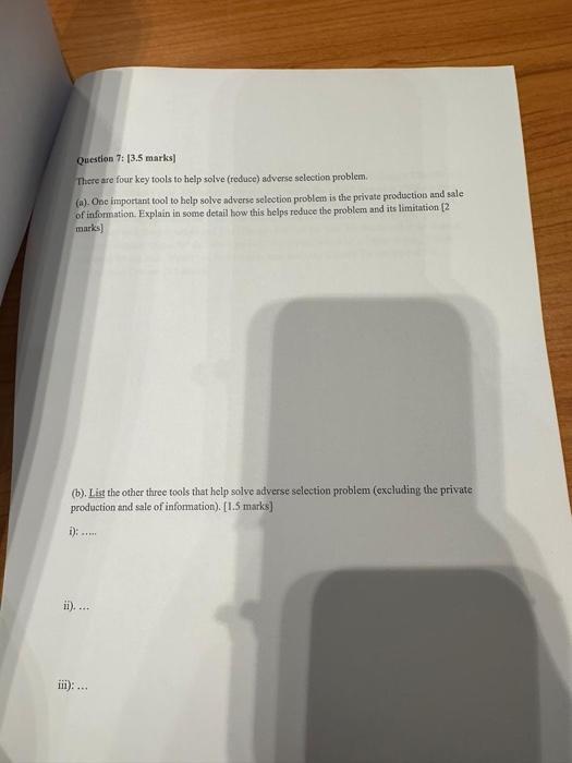  Question 7: [3.5 marks] There are foar key tools to help